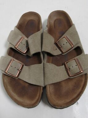 Birkenstock Arizona Soft Footbed Suede Leather Taupe 5 US M / 7 US L / 4 UK